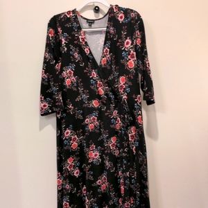 Torrid knee length floral knit dress